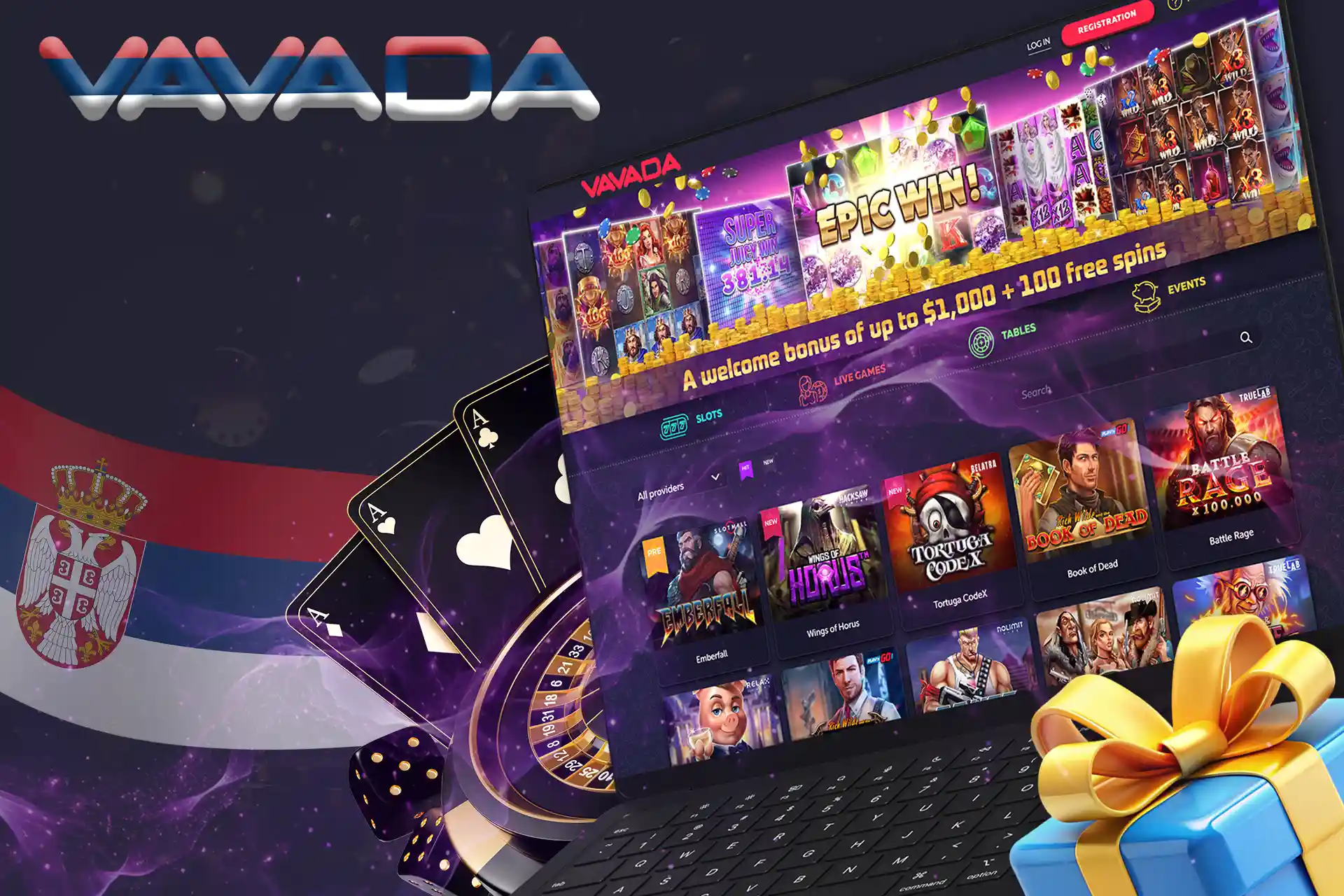 Vavada – 100% Bonus up to $1000 and 100 FS for New Players